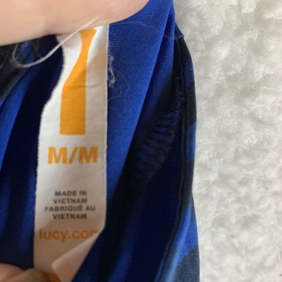 Lucy Dress Womens Size Medium Blue Short Sleeve V-Neck Regular Fit Pullover 6558 - Picture 4 of 7